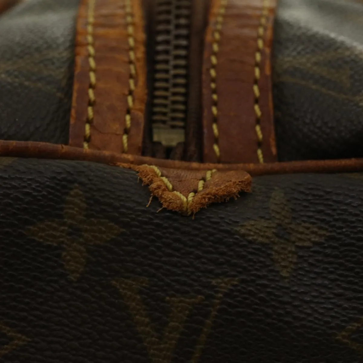LOUIS VUITTON Monogram Sac Souple 35 Boston Bag M41626 LV Auth bs4831