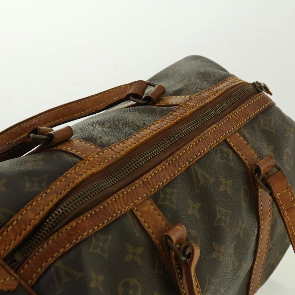 LOUIS VUITTON Monogram Sac Souple 35 Boston Bag M41626 LV Auth bs4831
