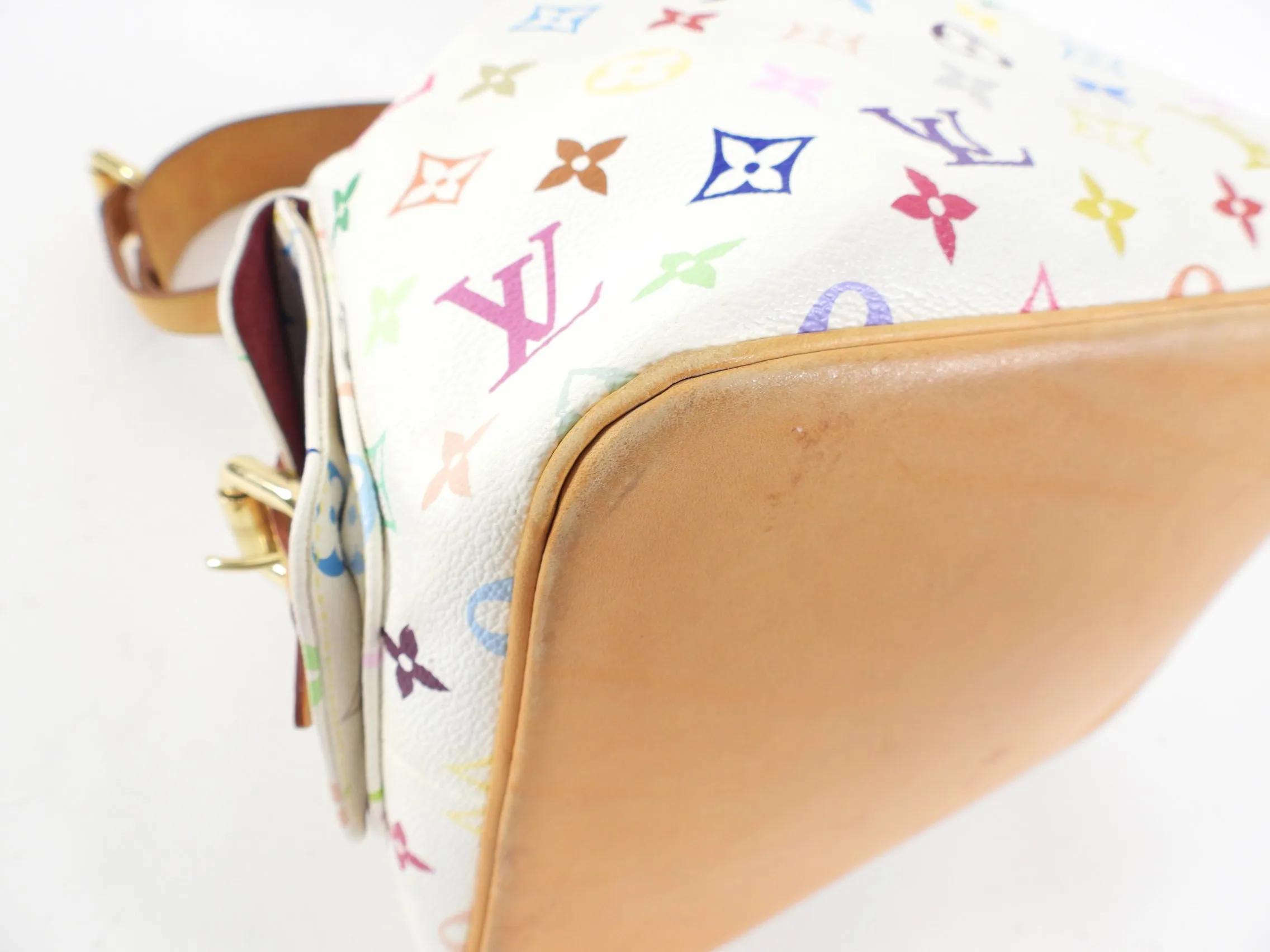 Louis Vuitton Multicolore White Murakami Petit Noe Bucket Bag