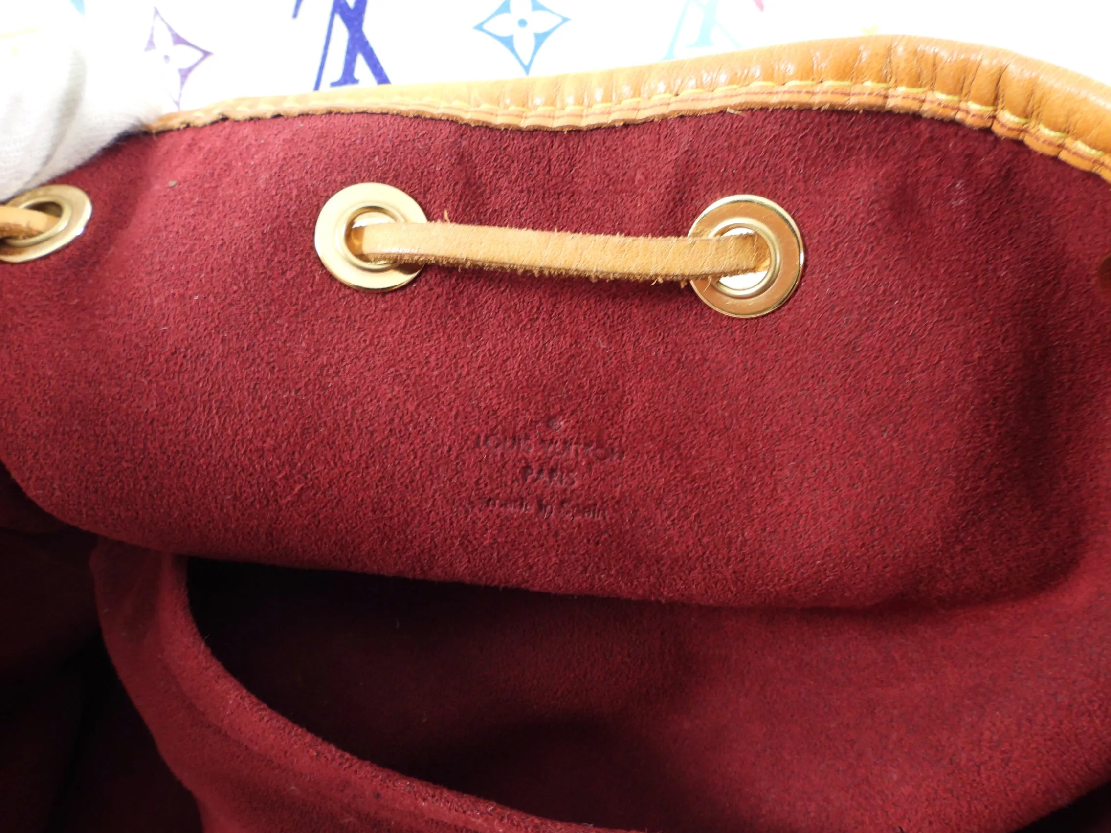 Louis Vuitton Multicolore White Murakami Petit Noe Bucket Bag