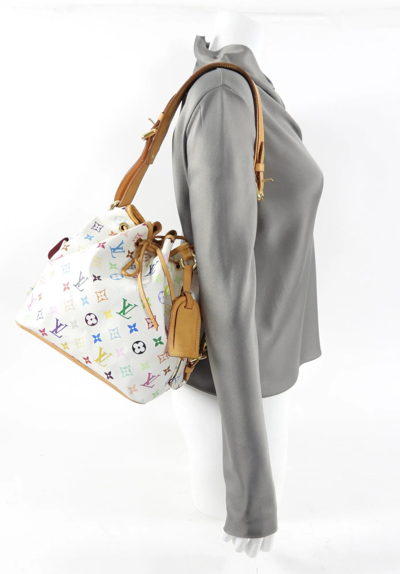 Louis Vuitton Multicolore White Murakami Petit Noe Bucket Bag