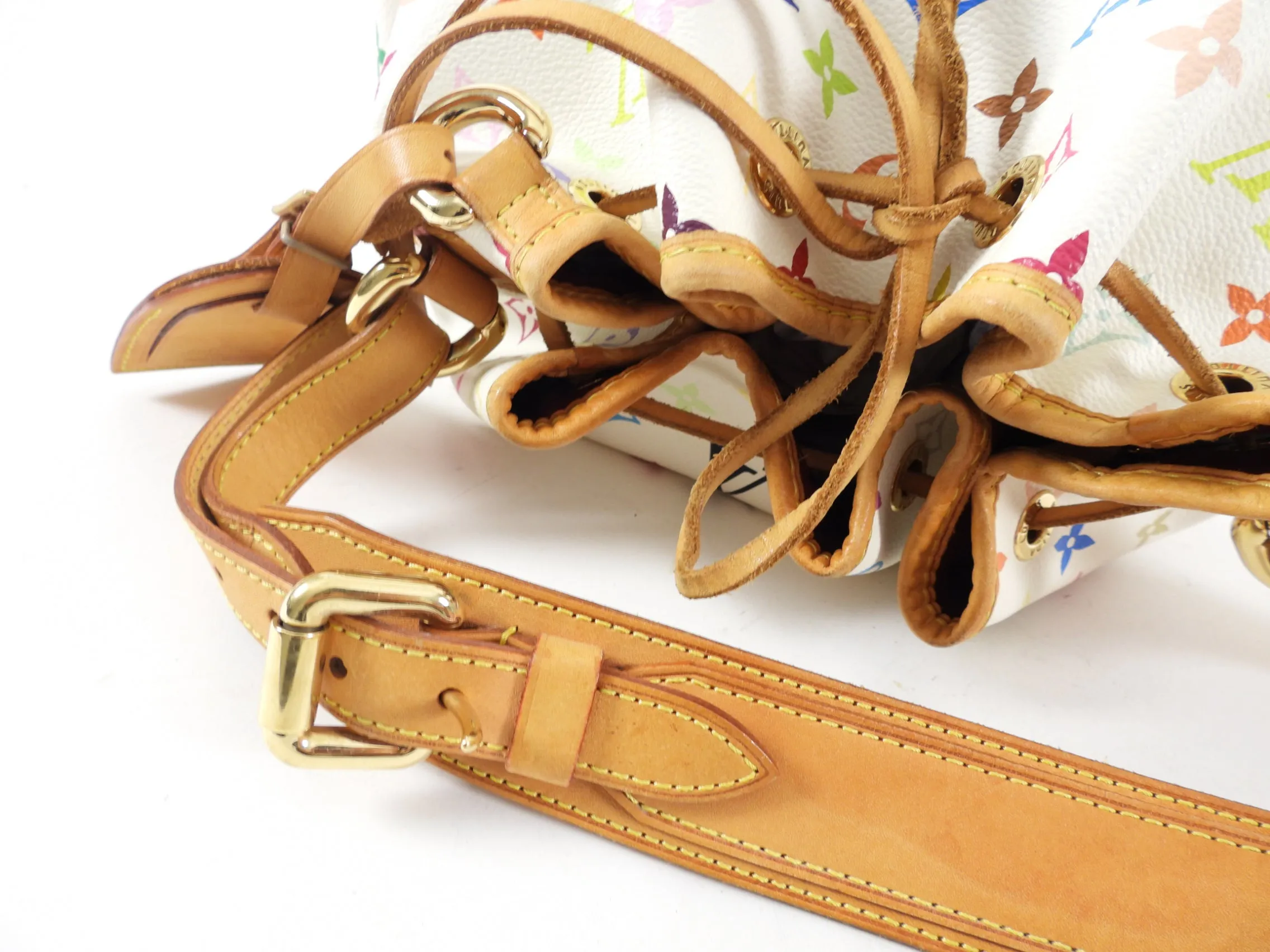 Louis Vuitton Multicolore White Murakami Petit Noe Bucket Bag