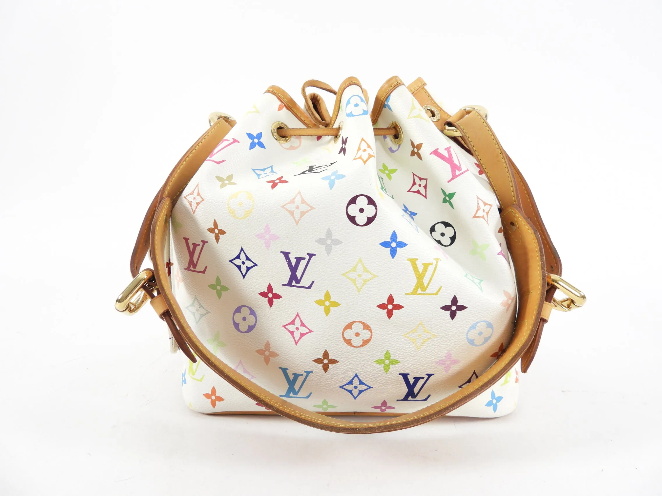 Louis Vuitton Multicolore White Murakami Petit Noe Bucket Bag