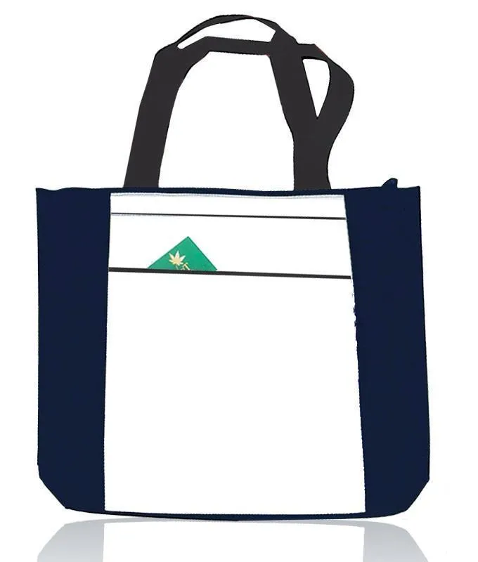 LOW PRICE ZIPPERED POLYESTER TOTE BAG