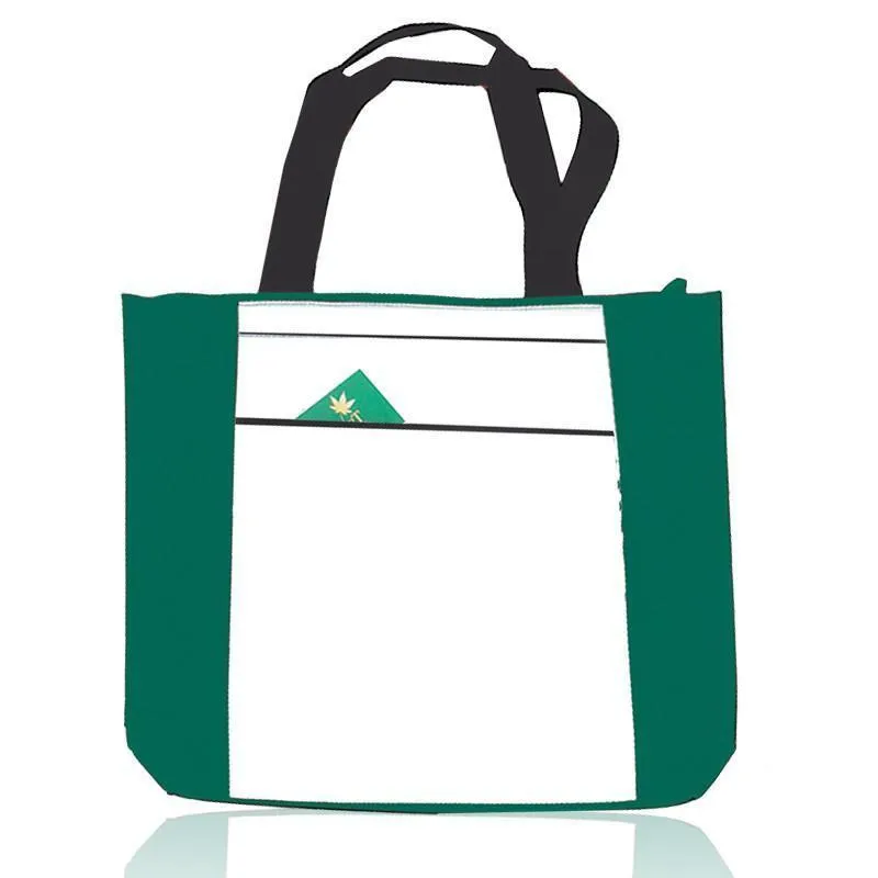 LOW PRICE ZIPPERED POLYESTER TOTE BAG