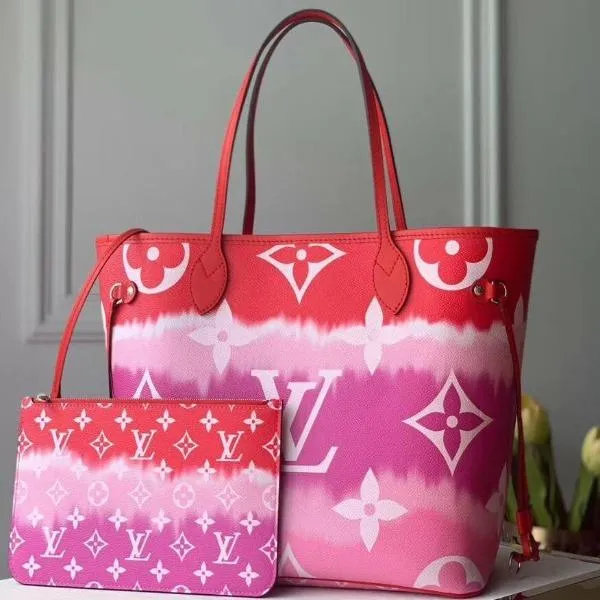 LV Escale Neverfull MM Rouge