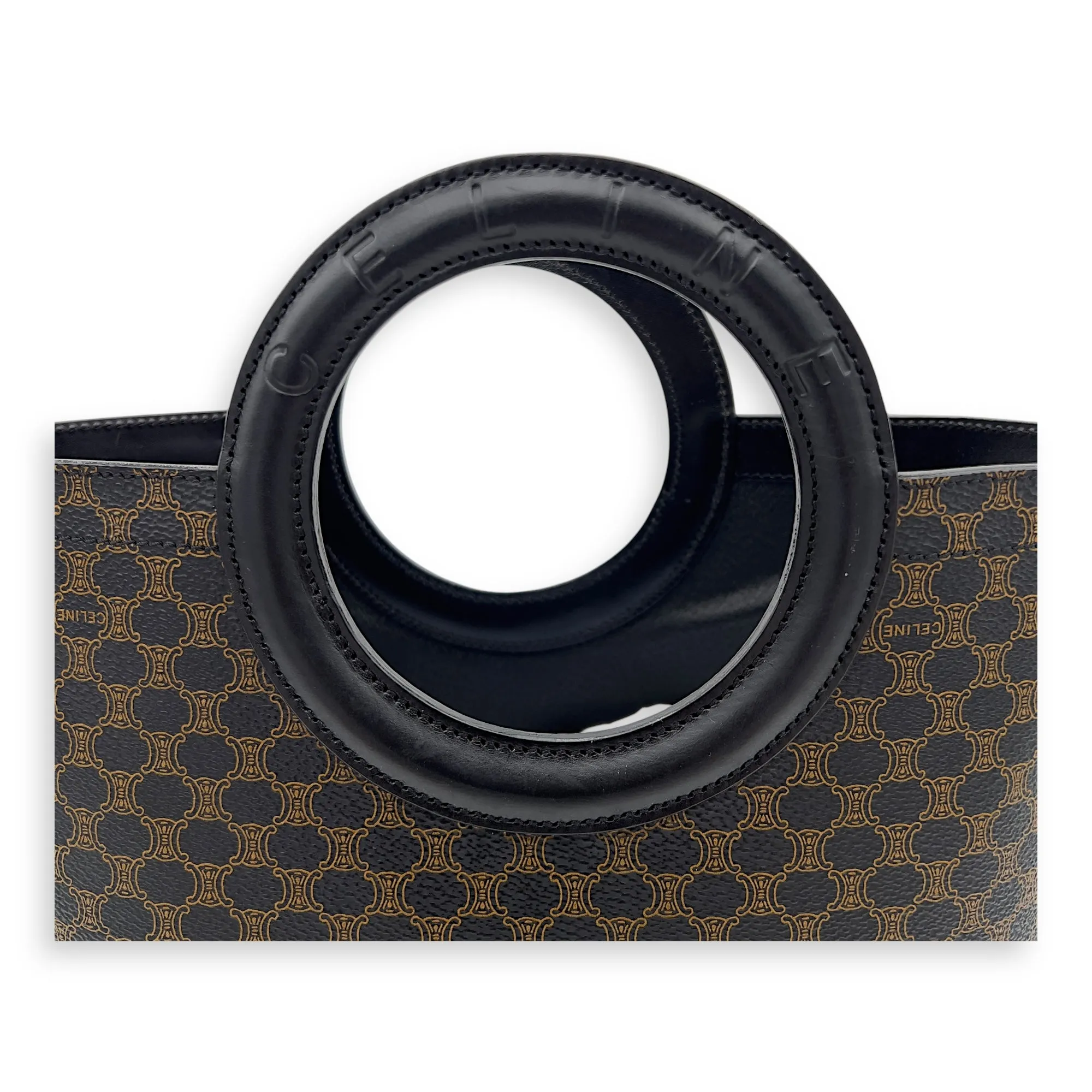 Macadam Tote Bag Blue in Coated Canvas, Gold hardware