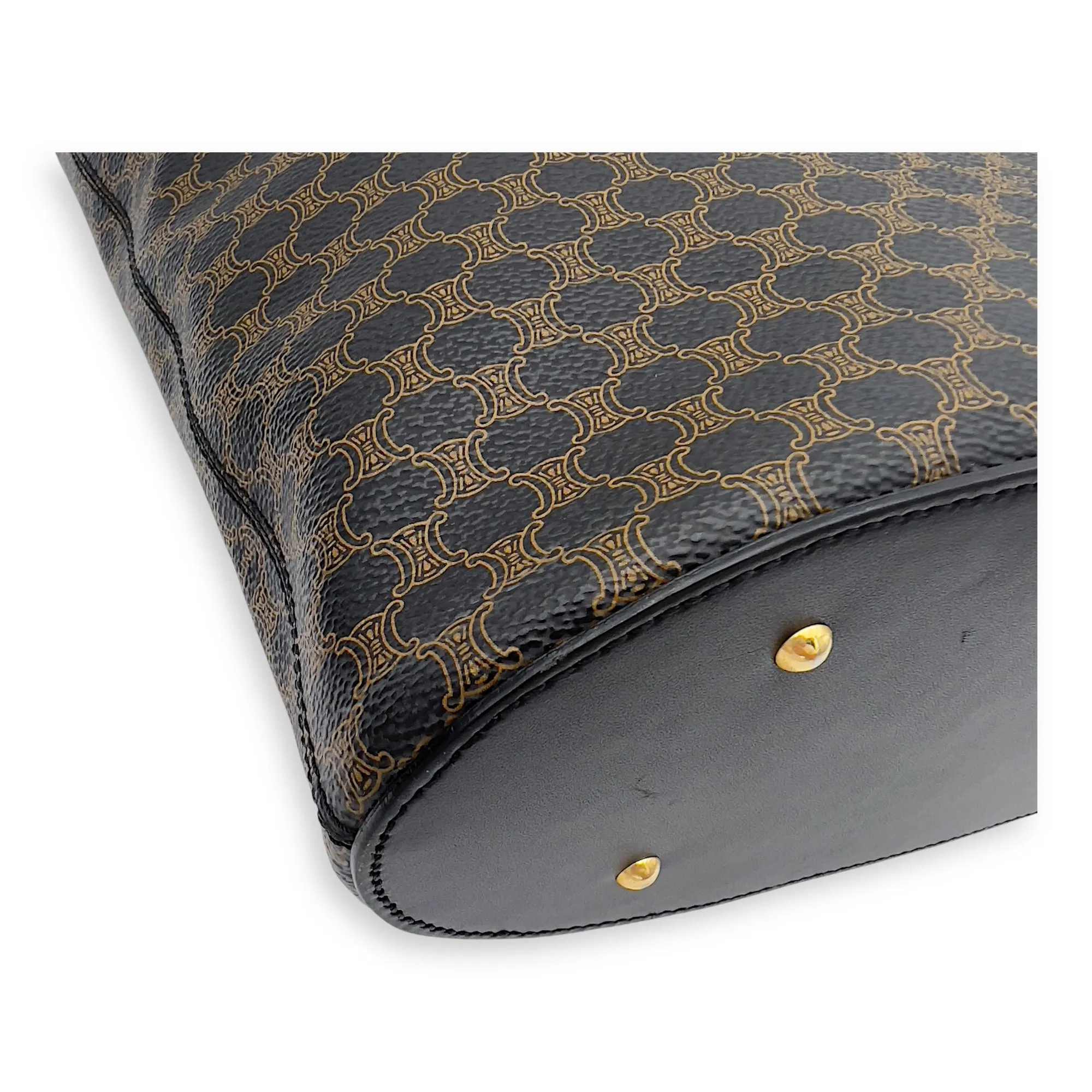 Macadam Tote Bag Blue in Coated Canvas, Gold hardware