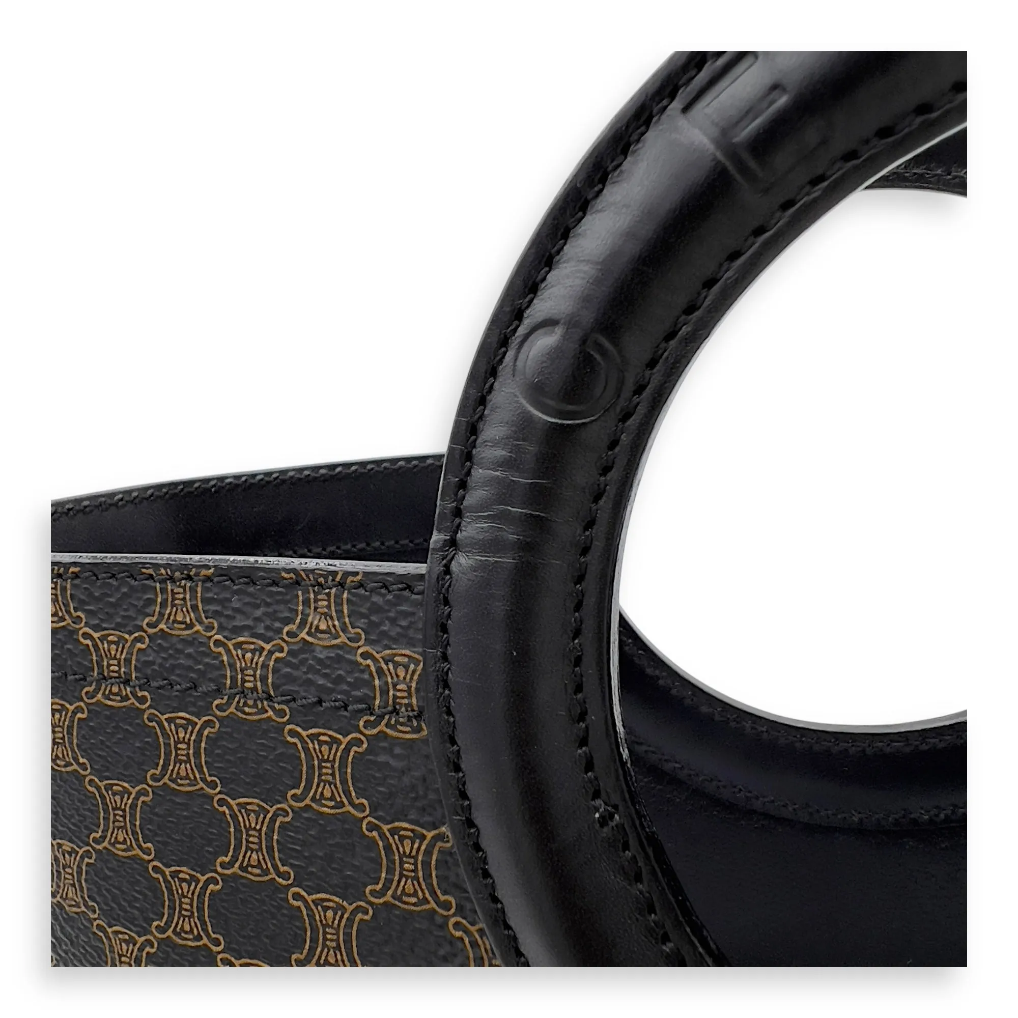 Macadam Tote Bag Blue in Coated Canvas, Gold hardware