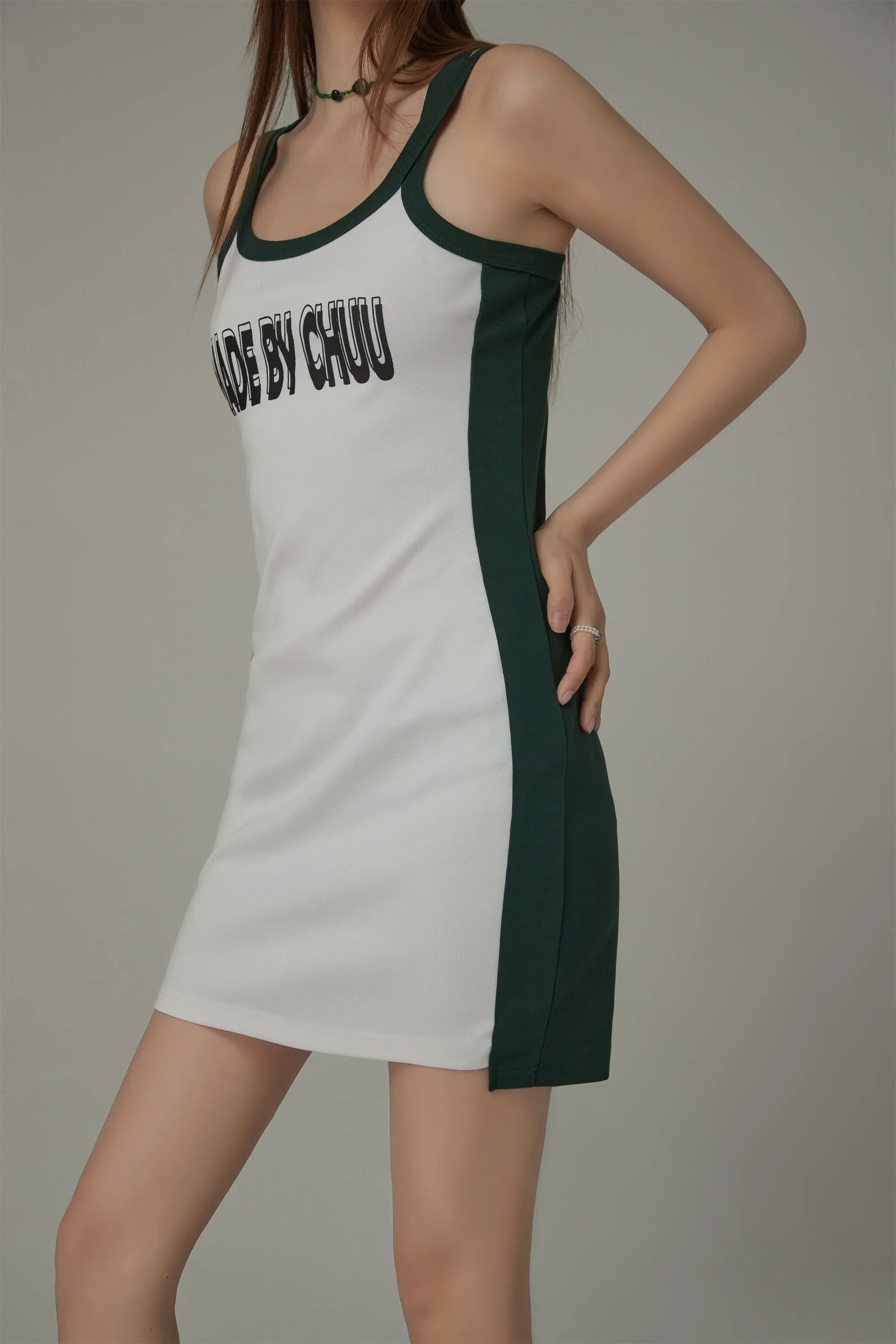 Made By Chuu Colorblocked Sleeveless Mini Dress