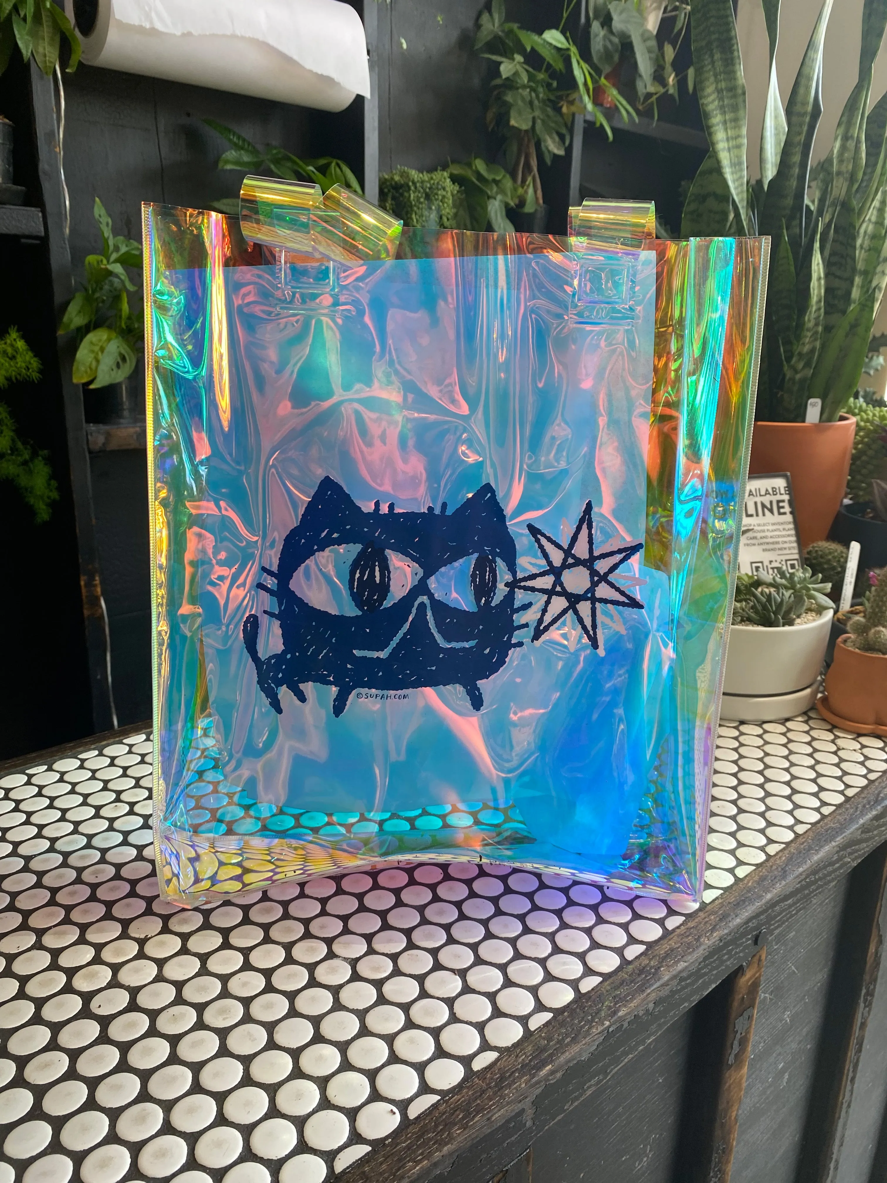 Magic Star Cat Tote Bag