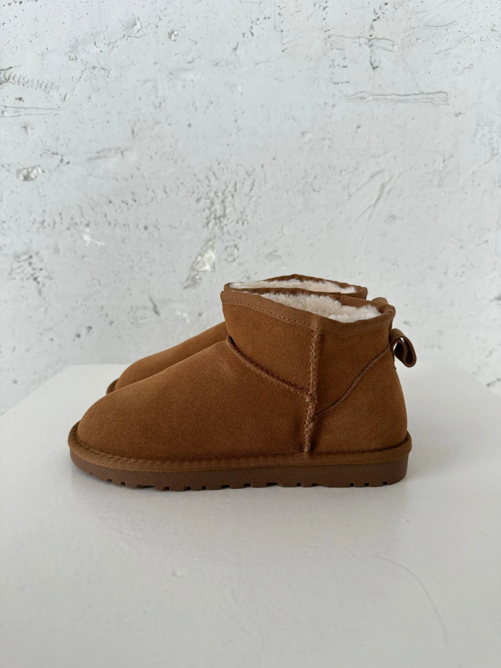 Malabo teddy boots short - Camel