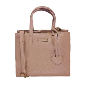 MANDAVA Women's/Ladies Top Handle PU Leather Handbag, Shoulder Bag with Tussle (Old Pink)