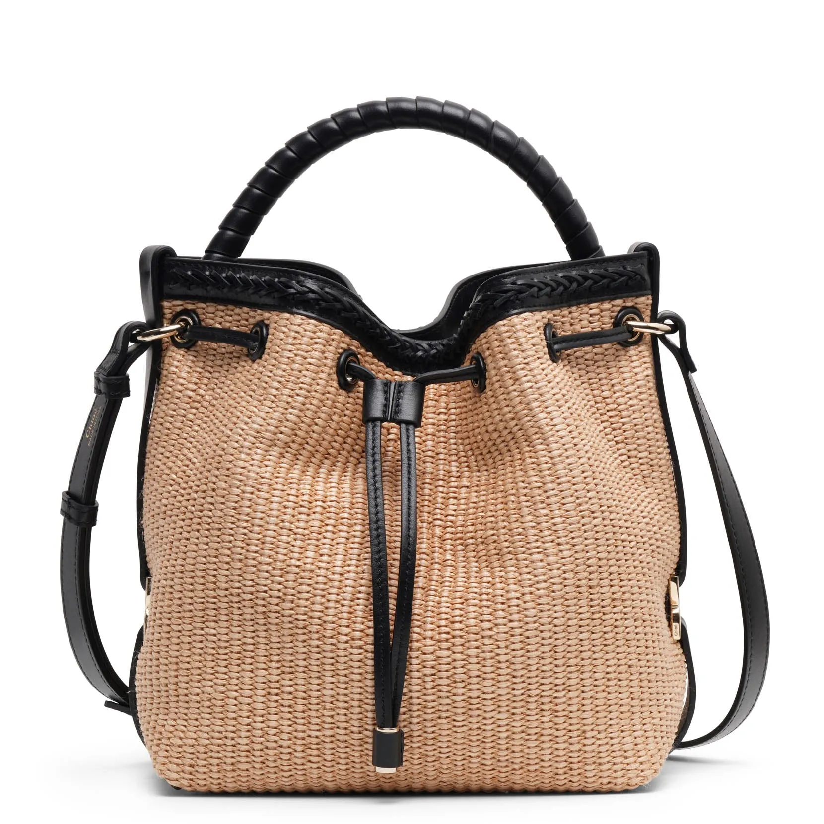 Marcie beige raffia bag