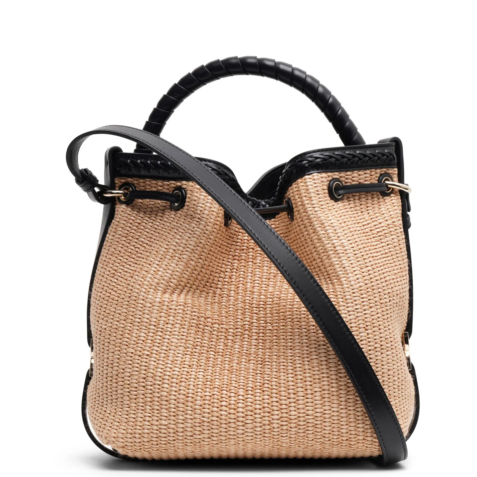 Marcie beige raffia bag