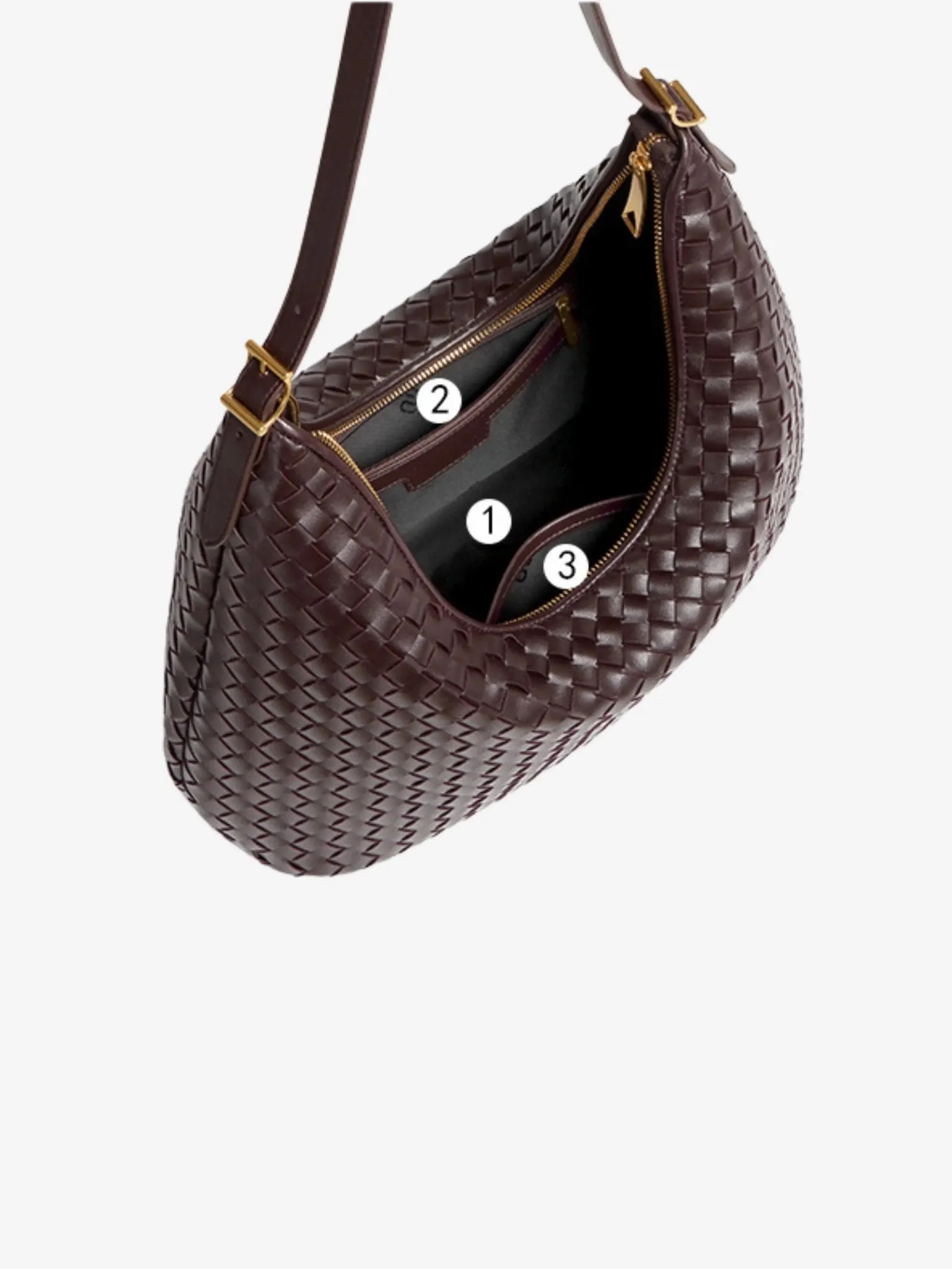 Margot | Woven Leather Hobo Bag