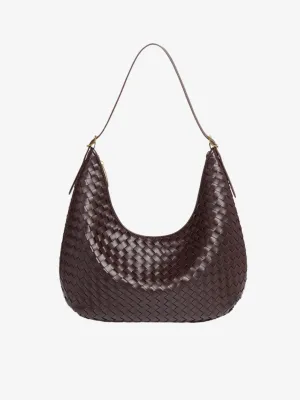 Margot | Woven Leather Hobo Bag