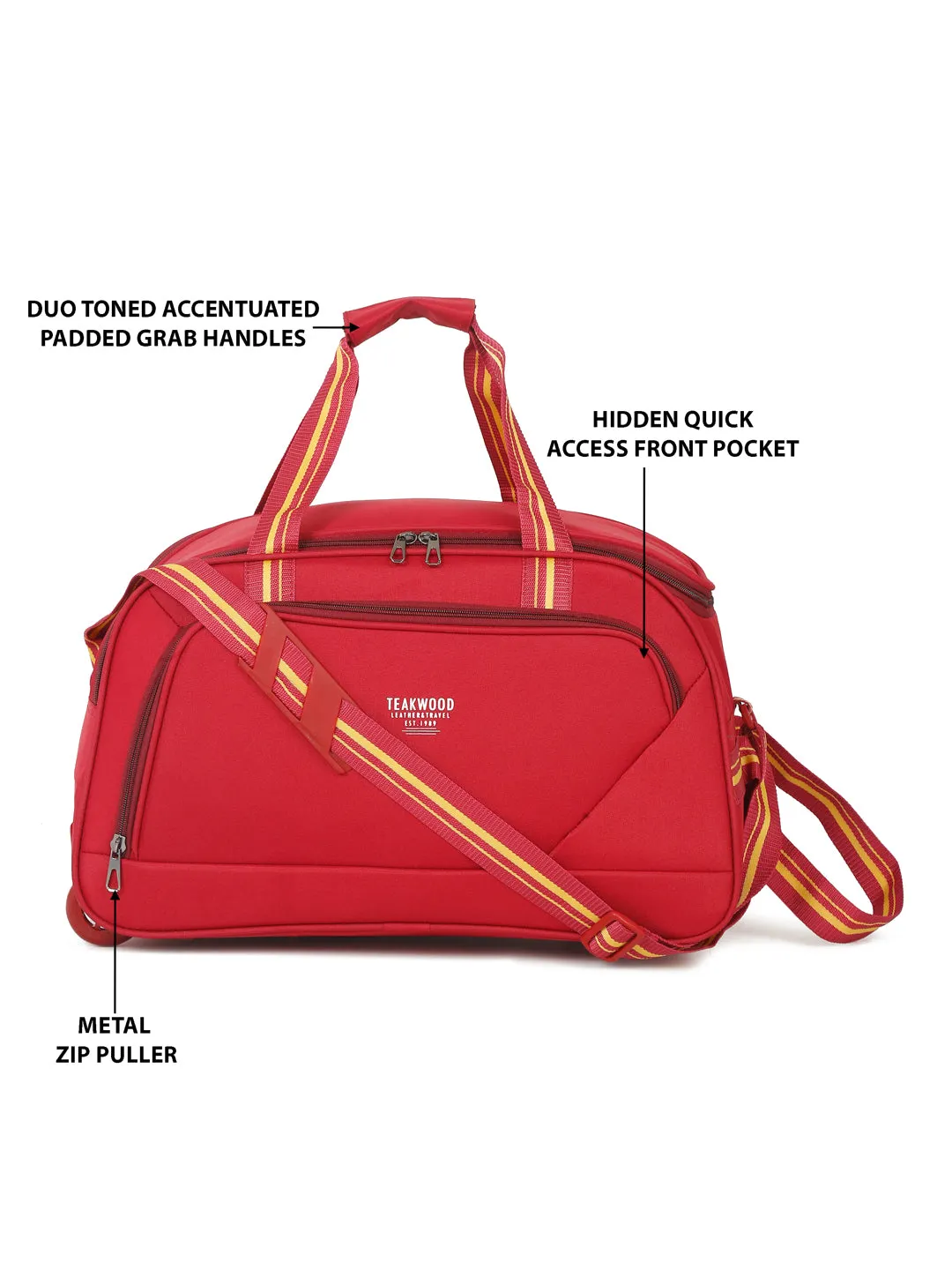 Maroon Printed Medium Duffle Bag - Clearance sale