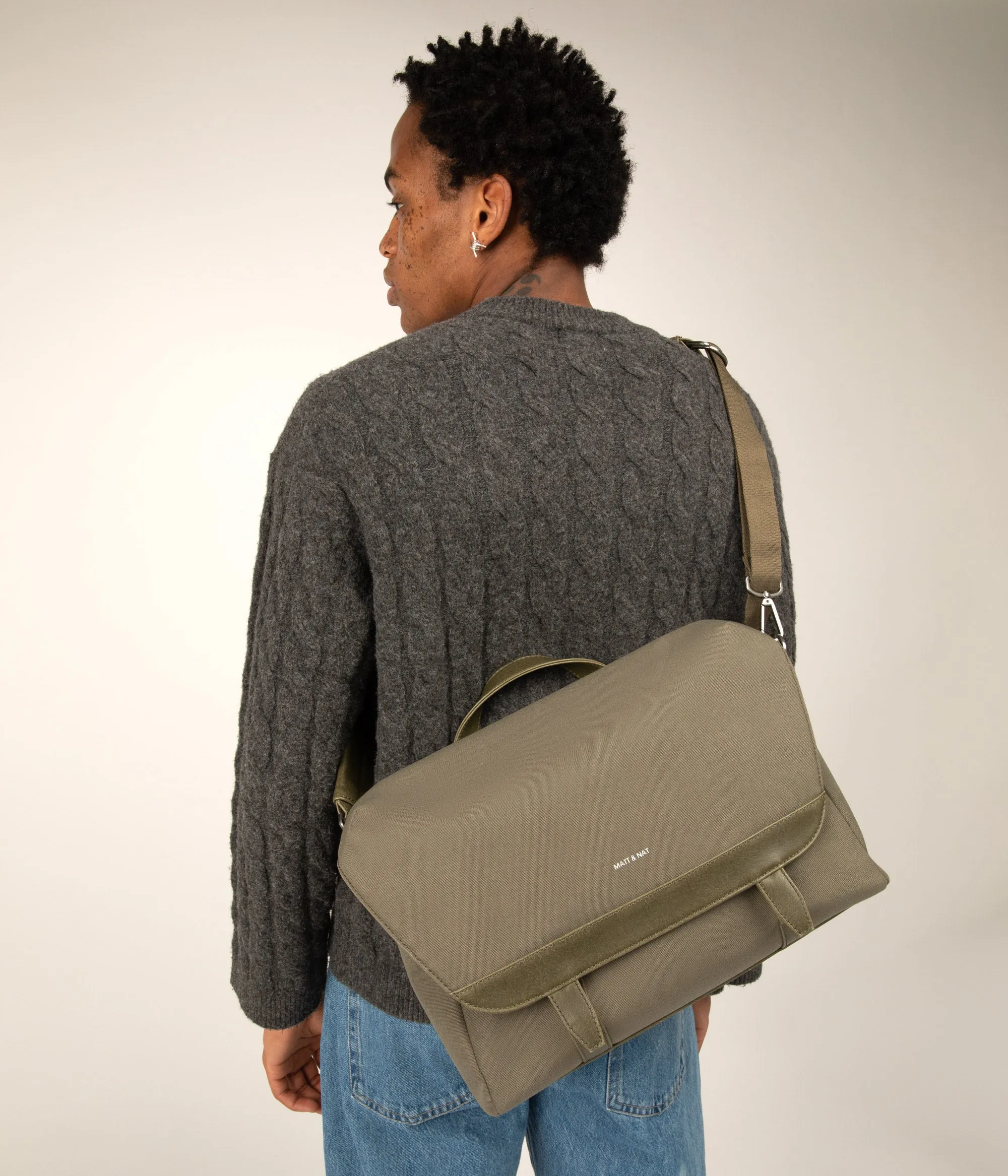 MARTEL Vegan Messenger Bag - Canvas