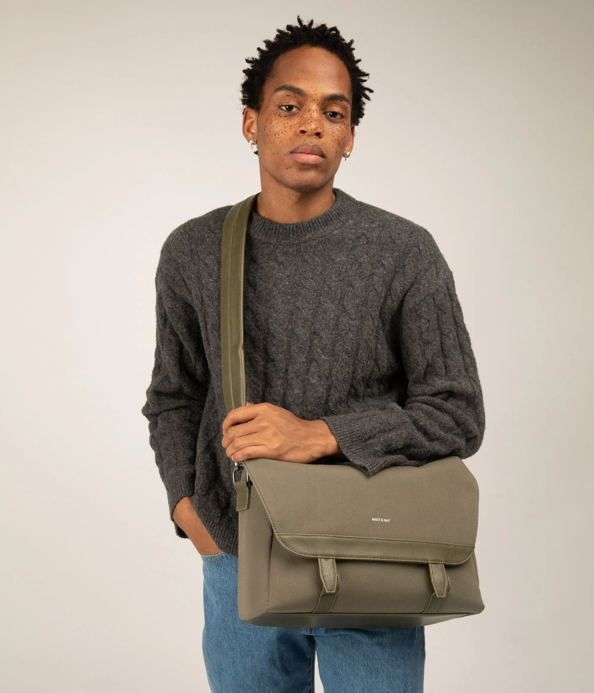 MARTEL Vegan Messenger Bag - Canvas