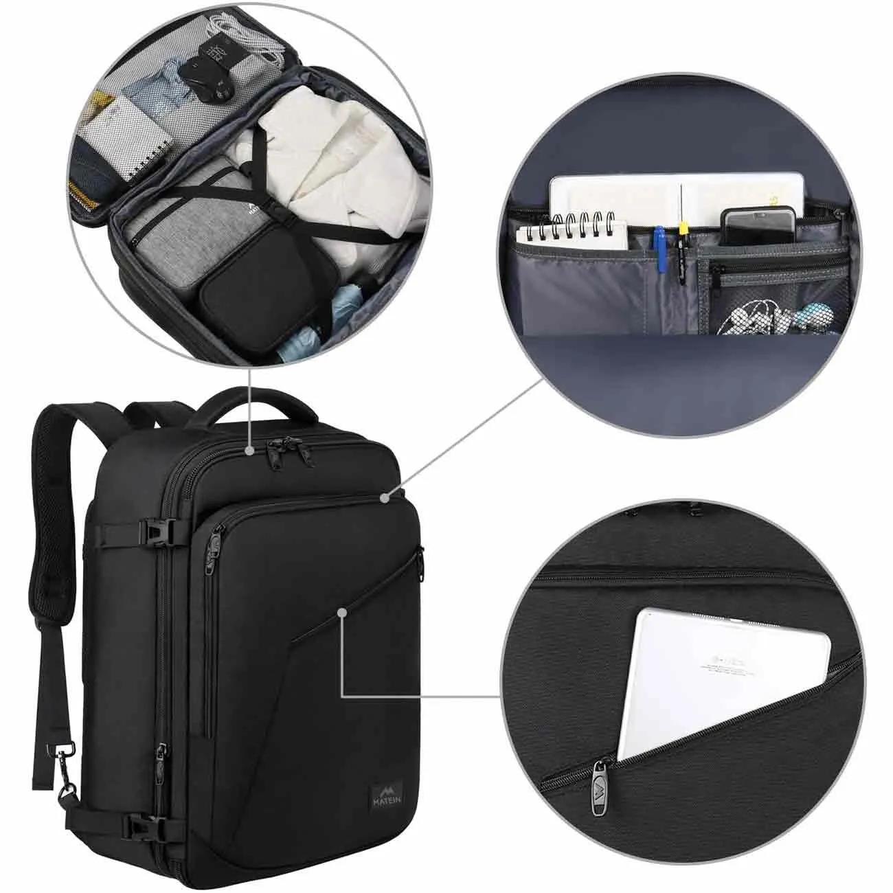 Matein Large Carry-on Backpack