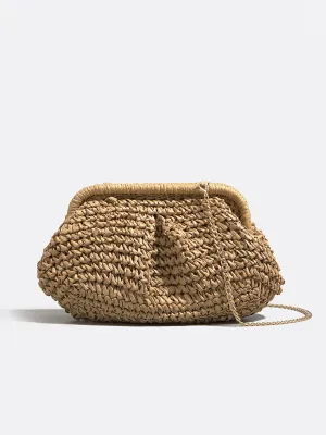 Matilda Natural Straw Clutch Bag