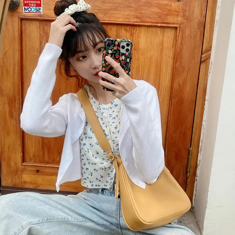 MAYTRENDS  -  Fashion Designer Luxury Women's Shoulder Bag Simple Solid Female Small Messenger Bag High Quality PU Leather Handbags
