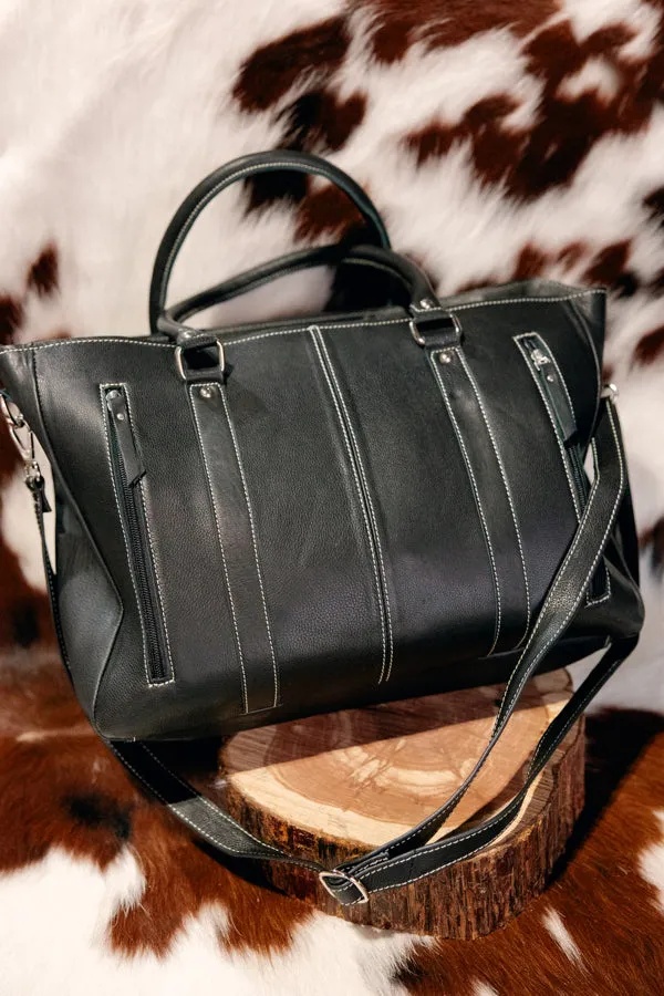McGregor Tooled Leather Cowhide Tote Bag
