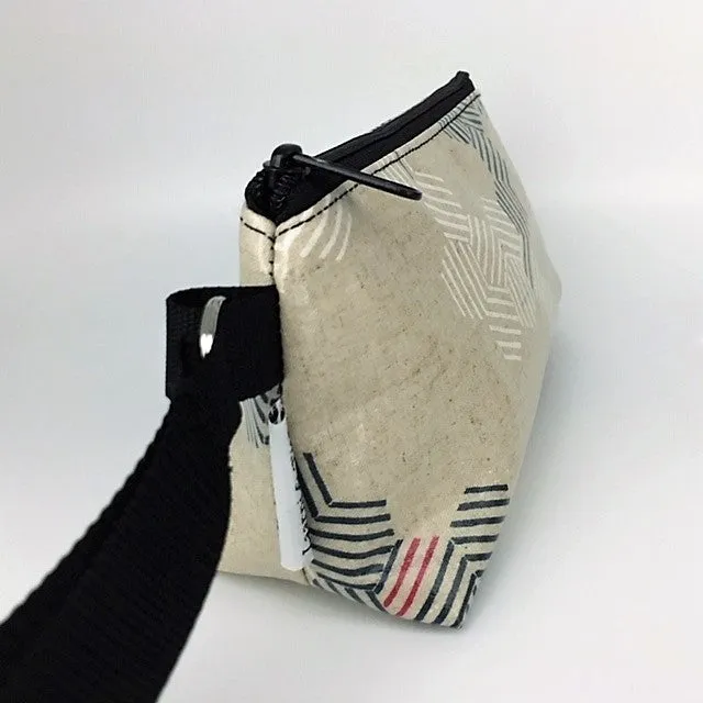 Medium Makeup Bag in  Cream Hexagons