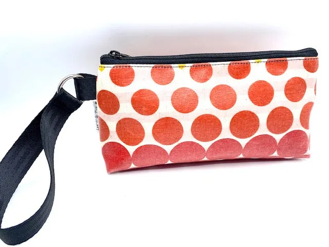 Medium Makeup Bag in Red Circles