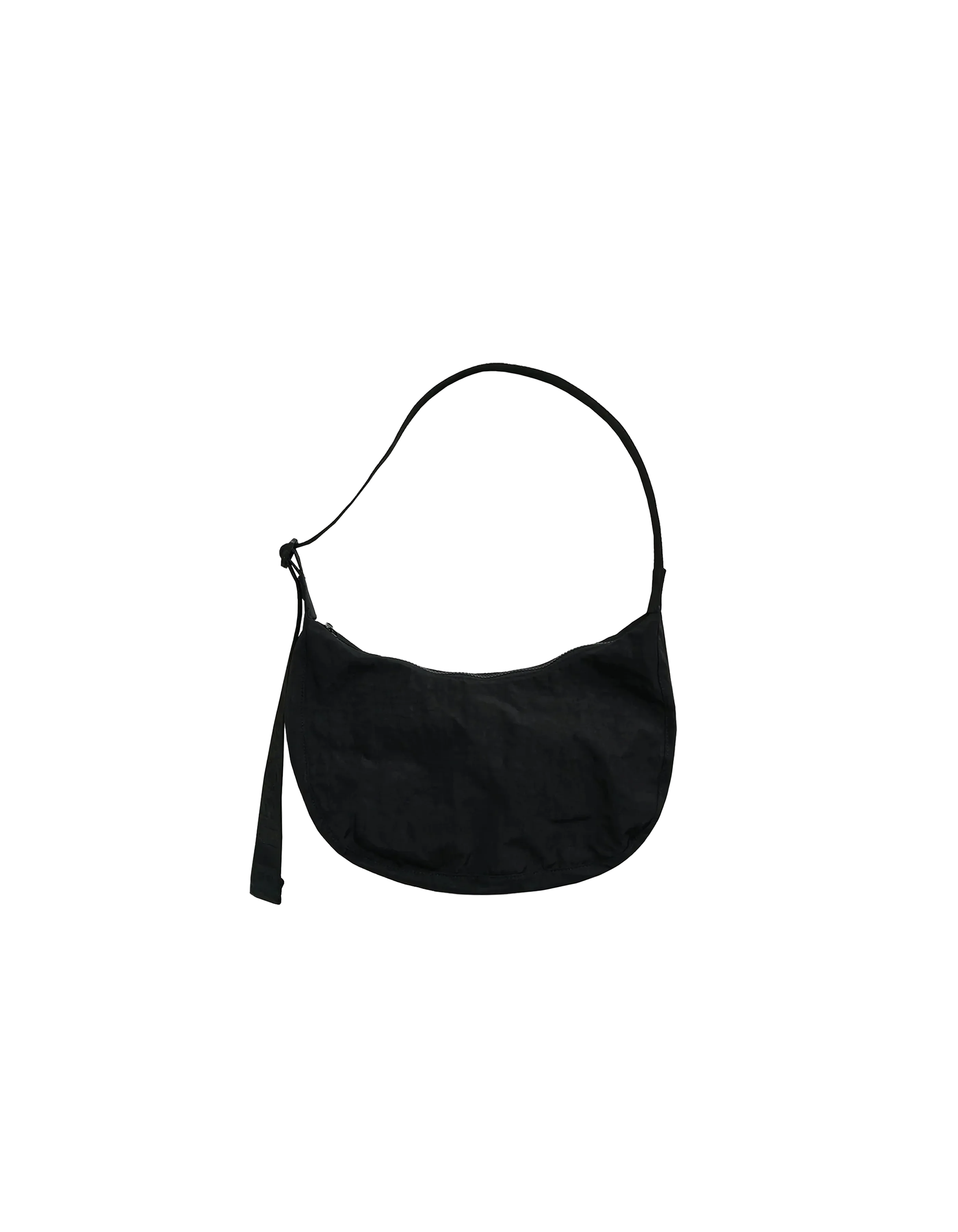 MEDIUM NYLON CRESCENT BAG BLACK