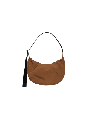 MEDIUM NYLON CRESCENT BAG BROWN