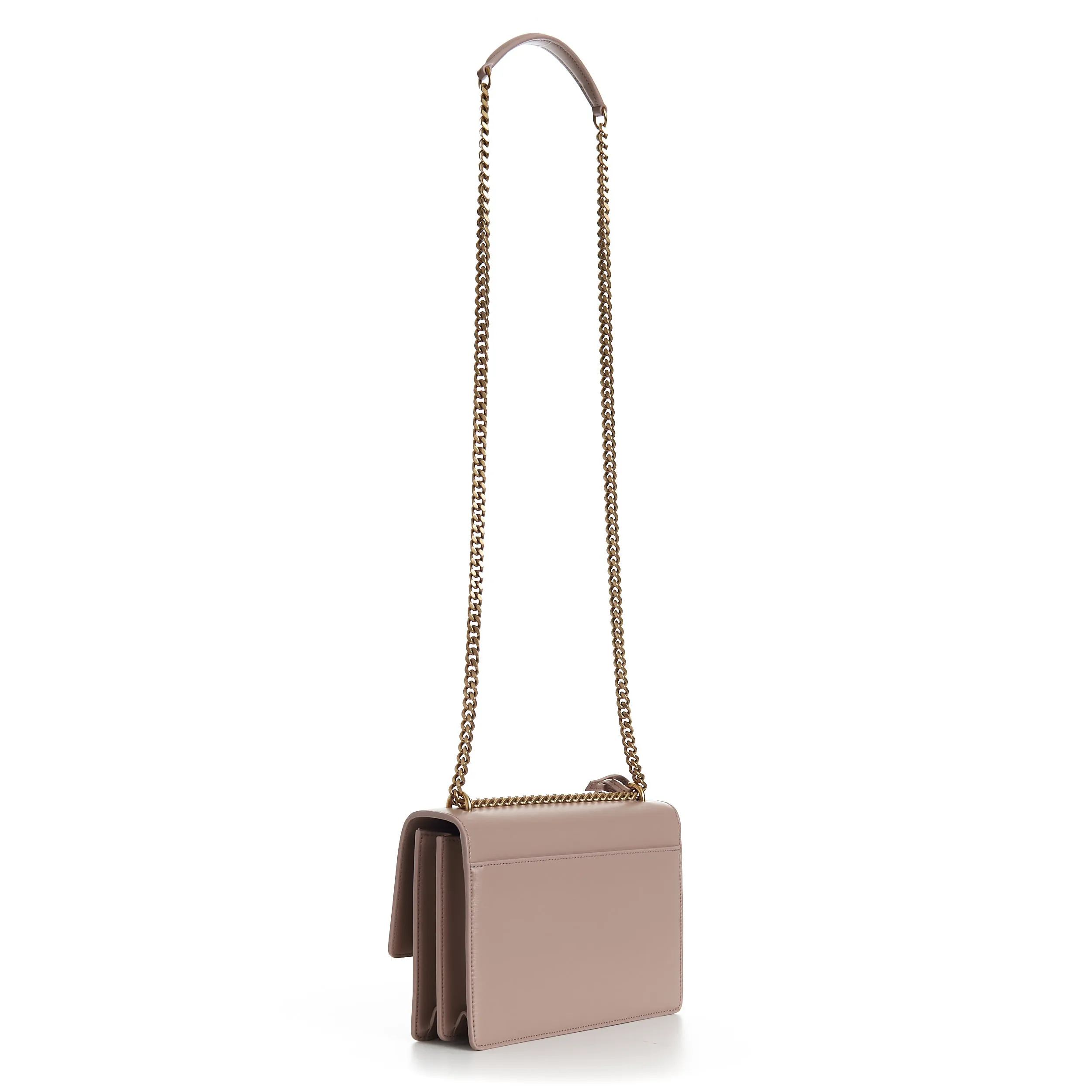 Medium Sunset Bag In Rosy Sand - Smooth Leather, Chain, YSL Cassandre