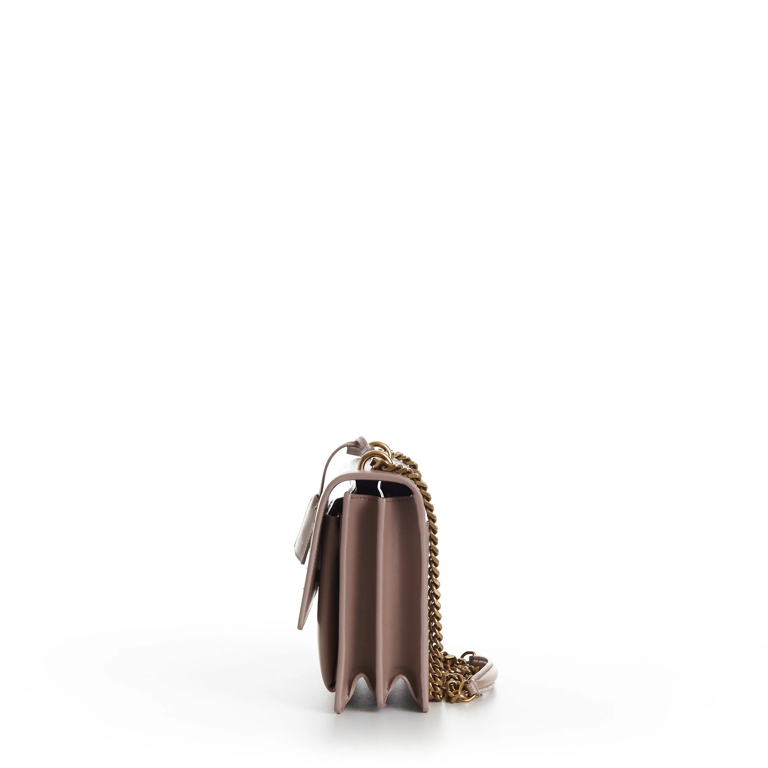 Medium Sunset Bag In Rosy Sand - Smooth Leather, Chain, YSL Cassandre