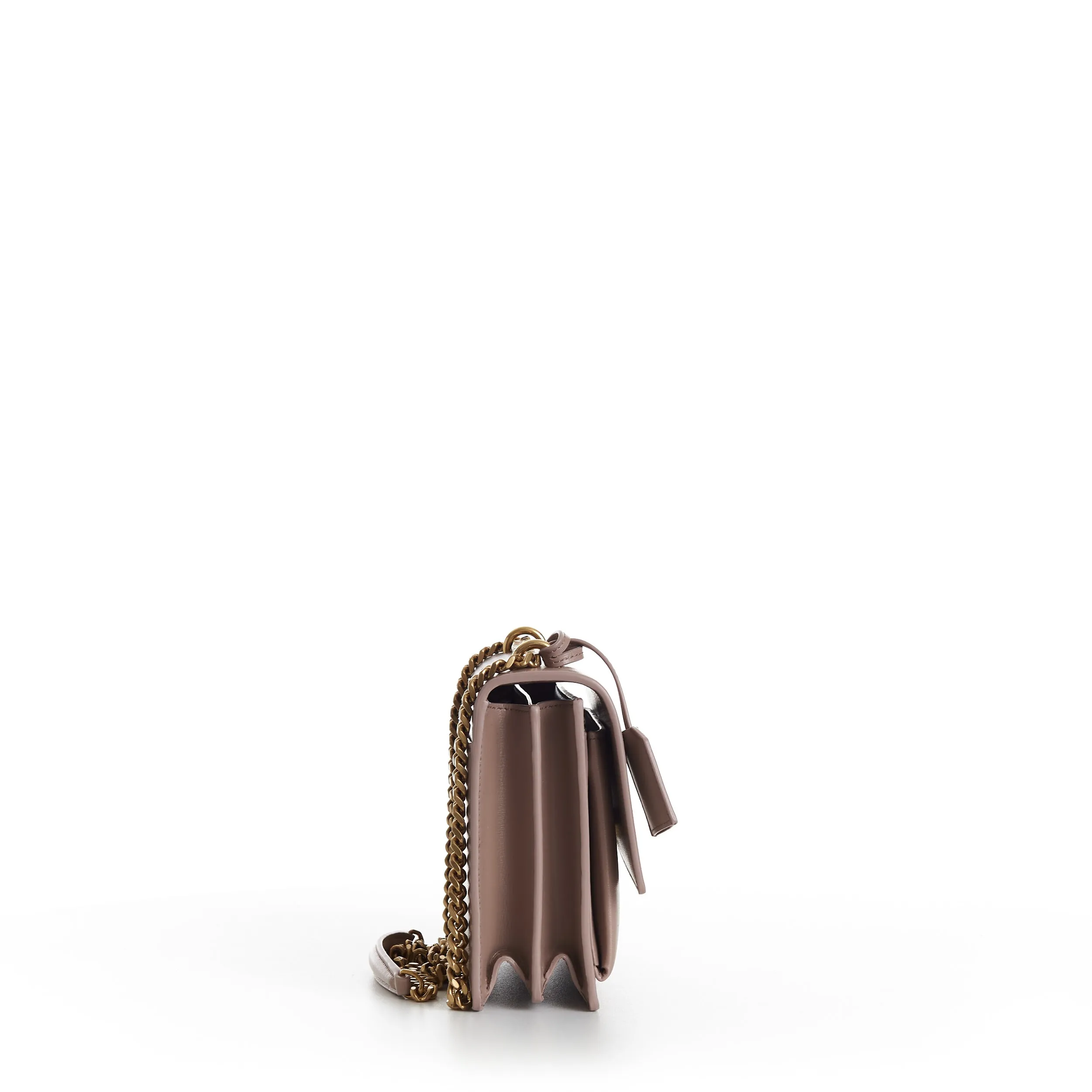 Medium Sunset Bag In Rosy Sand - Smooth Leather, Chain, YSL Cassandre