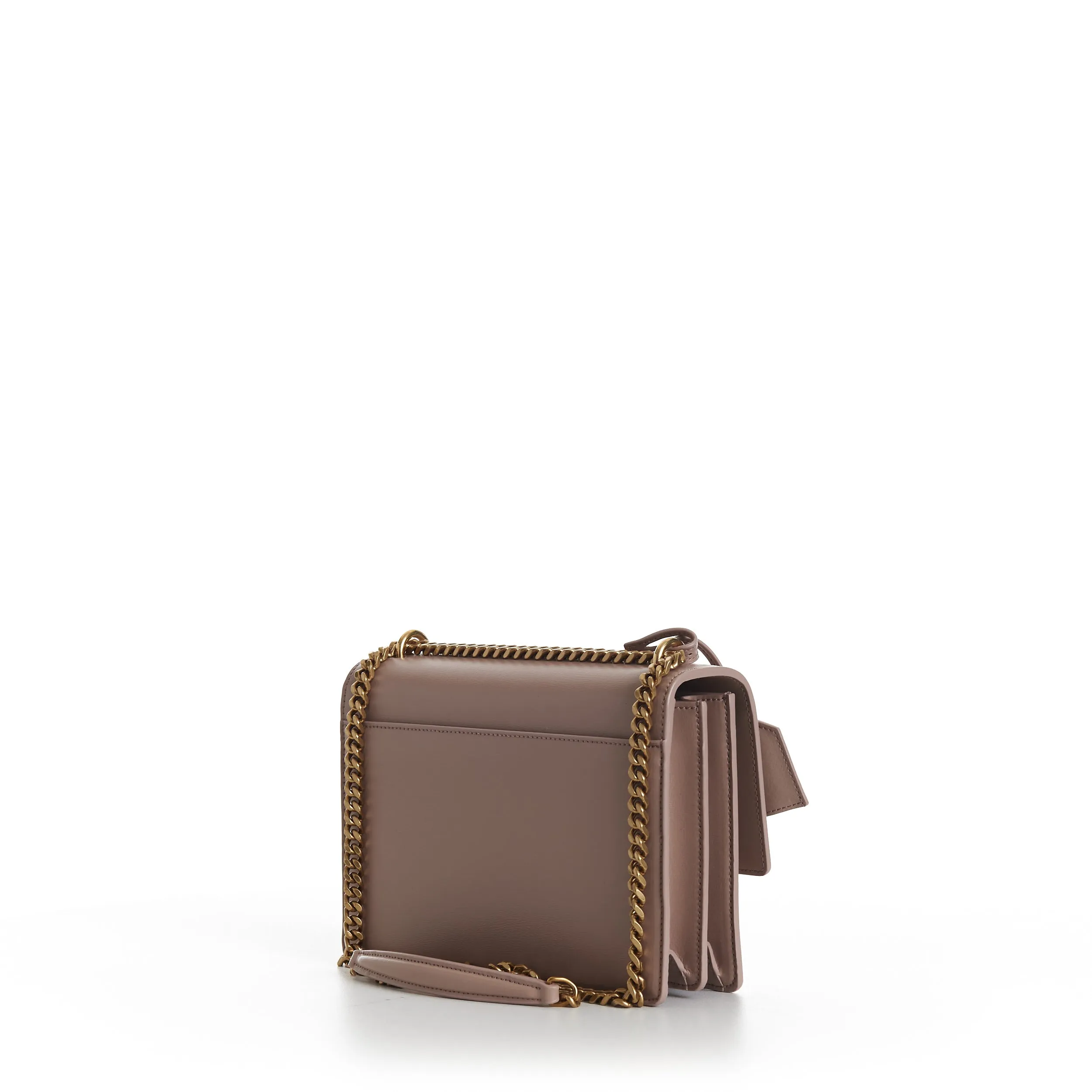 Medium Sunset Bag In Rosy Sand - Smooth Leather, Chain, YSL Cassandre