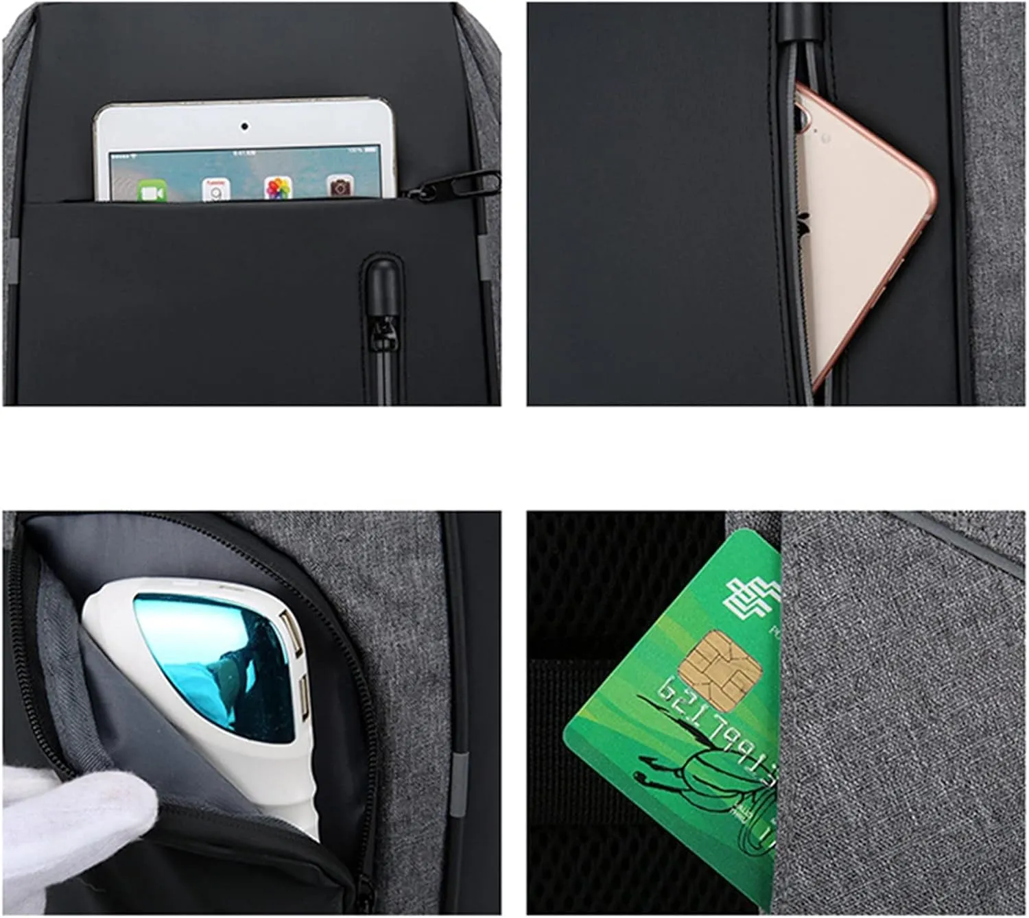 Men Business Bag Laptop Bag Multifunctional USB Backpack Large Capacity Kids Carry on Luggage with (Red, One Size)