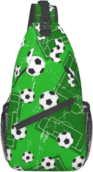 Men'S Crossbody Sling Backpack-Soccer Game Field Chest Bags Casual Sport Travel Hiking Daypack