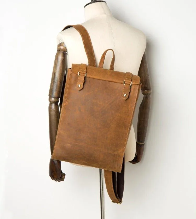 Mens Leather Backpack for Laptop