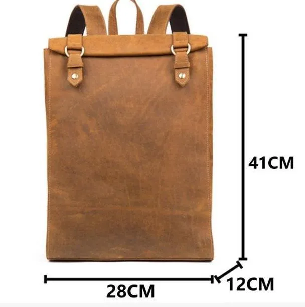 Mens Leather Backpack for Laptop