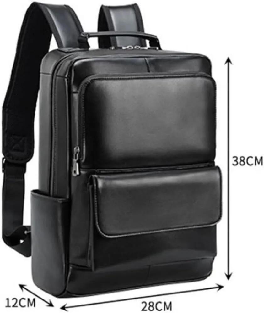 Mens Luggage Backpacks Casual Daypack Computers Laptop Bags Carrying Cases Genuine Leather Travel Bags
