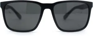 Mens Rectangular Minimal Horn Rim Sporty Gentlemanly Sunglasses