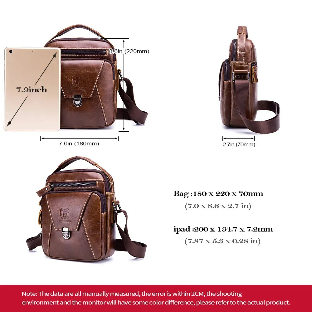 Men's Shoulder Diagonal Shoulder Layer Leather Business Casual New Personality Small Bag