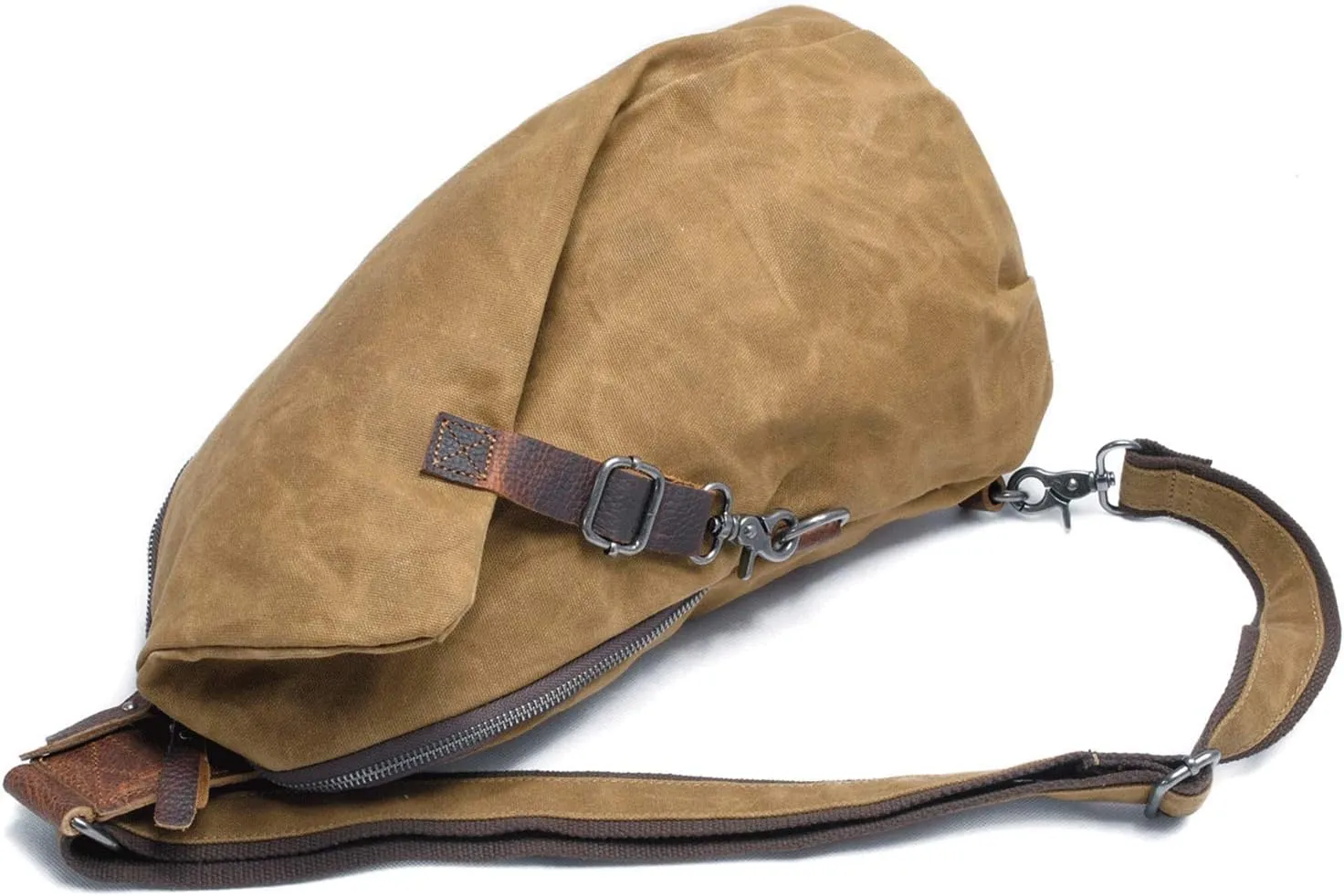 Men's Sling Backpack Waxed Canvas Crossbody Bag Casual Daypacks