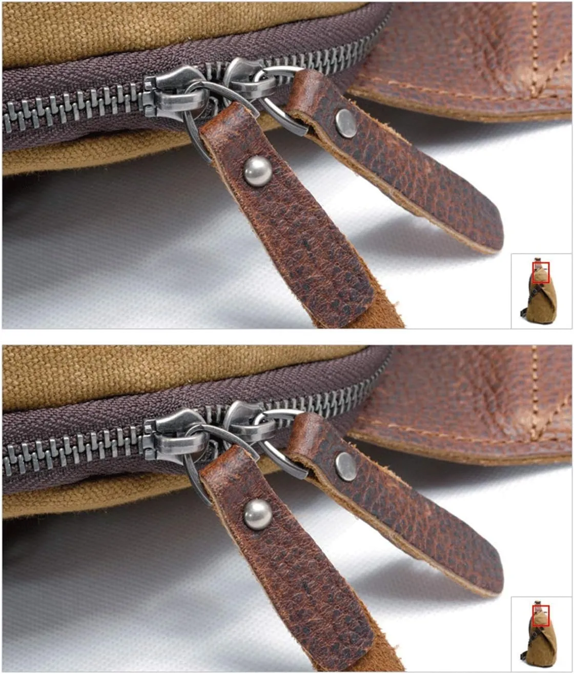 Men's Sling Backpack Waxed Canvas Crossbody Bag Casual Daypacks