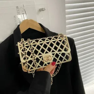 Metal Hollow Crossbody Bag