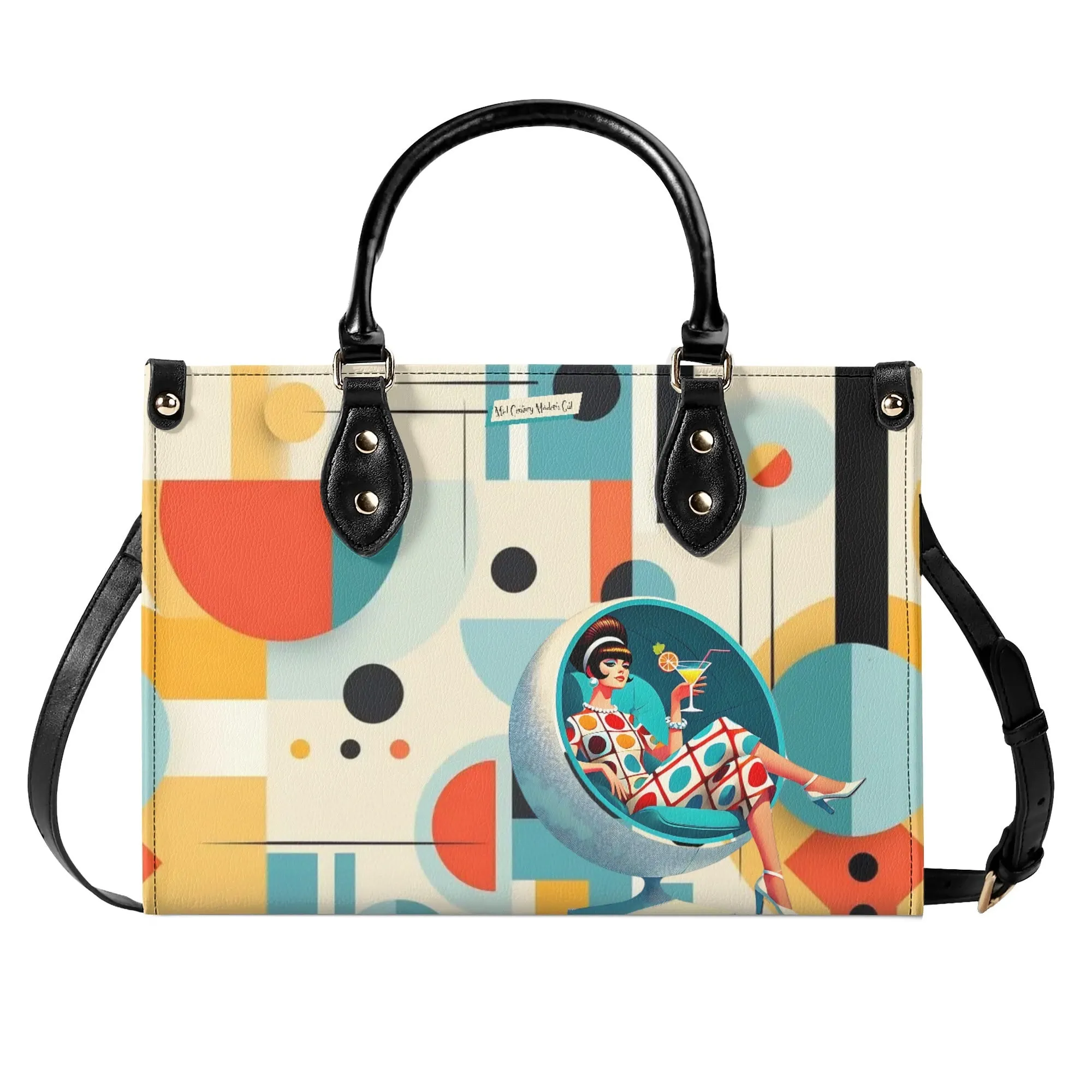Mid Century Mod Gal, Bauhaus Designed, Funky Fun Handbag, Shoulder Bag