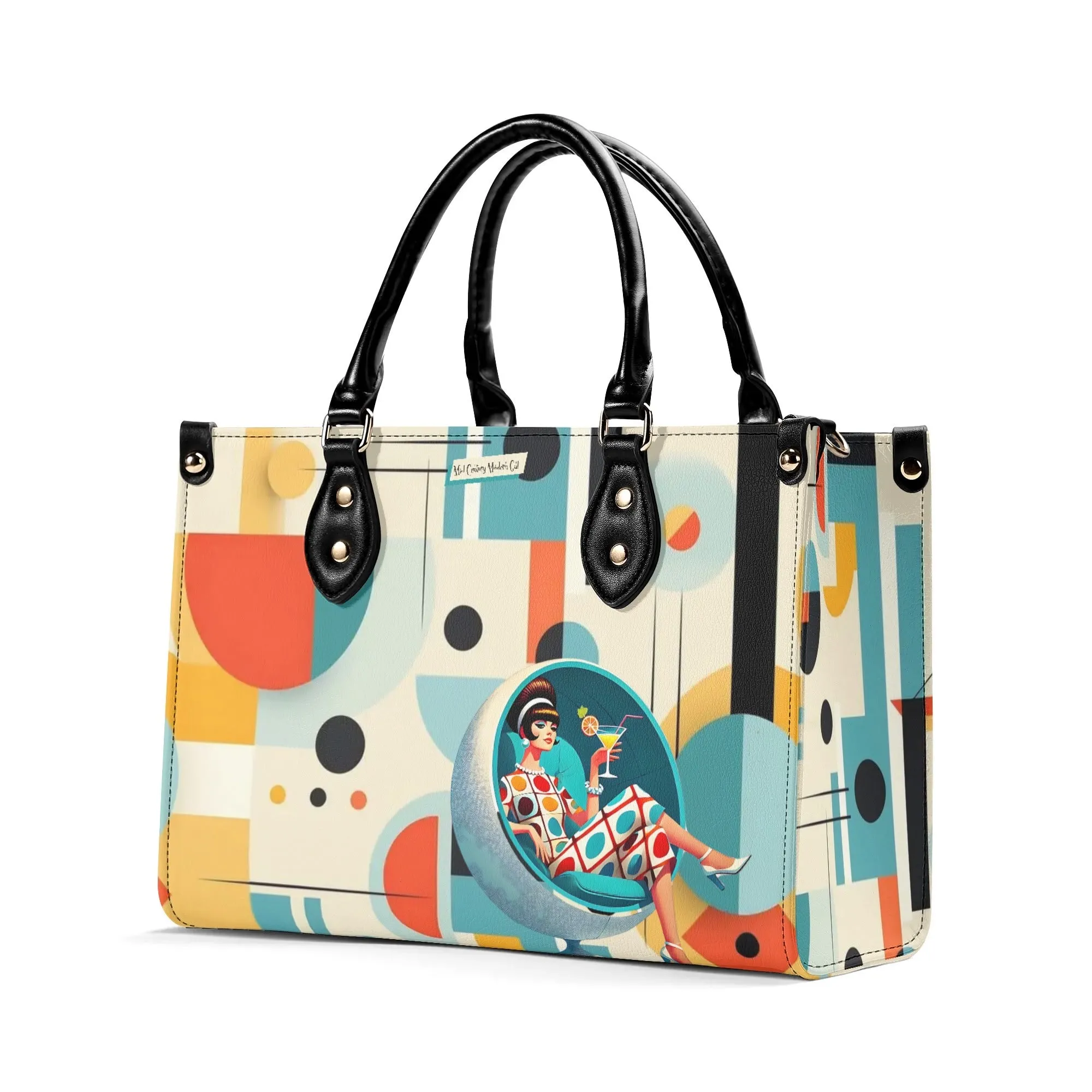 Mid Century Mod Gal, Bauhaus Designed, Funky Fun Handbag, Shoulder Bag