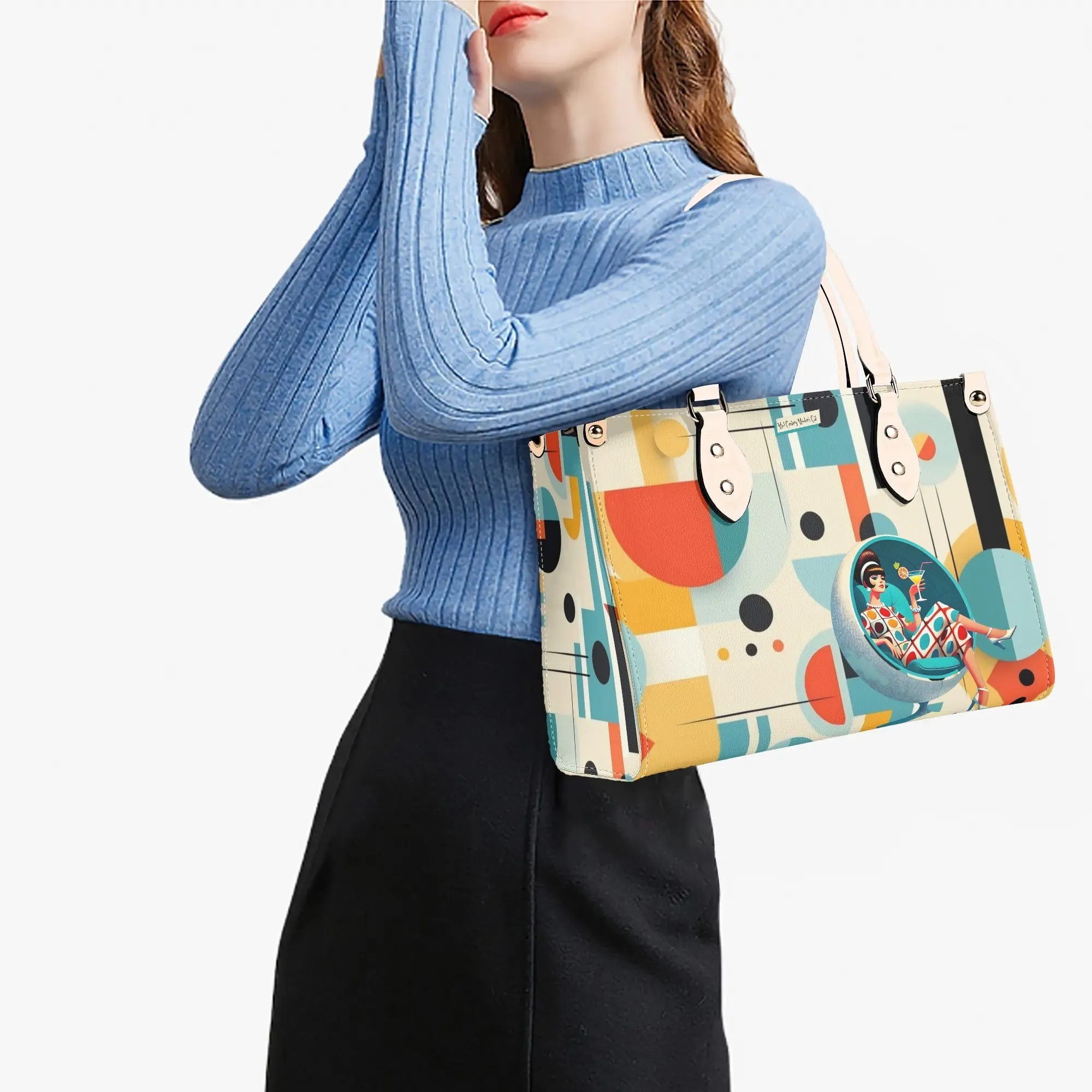 Mid Century Mod Gal, Bauhaus Designed, Funky Fun Handbag, Shoulder Bag