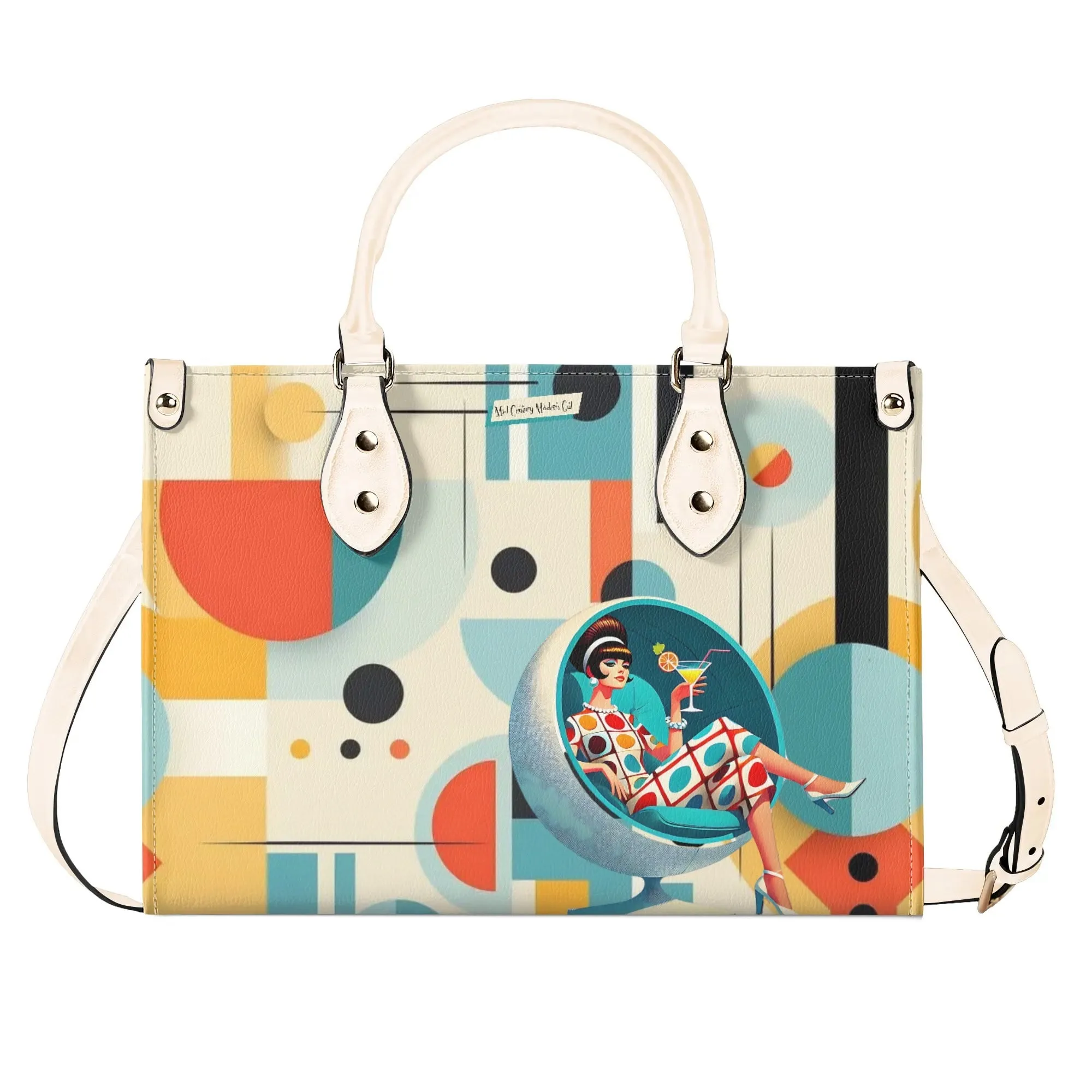 Mid Century Mod Gal, Bauhaus Designed, Funky Fun Handbag, Shoulder Bag